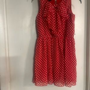 In*girl size 16 girl dress. Red with white dots.